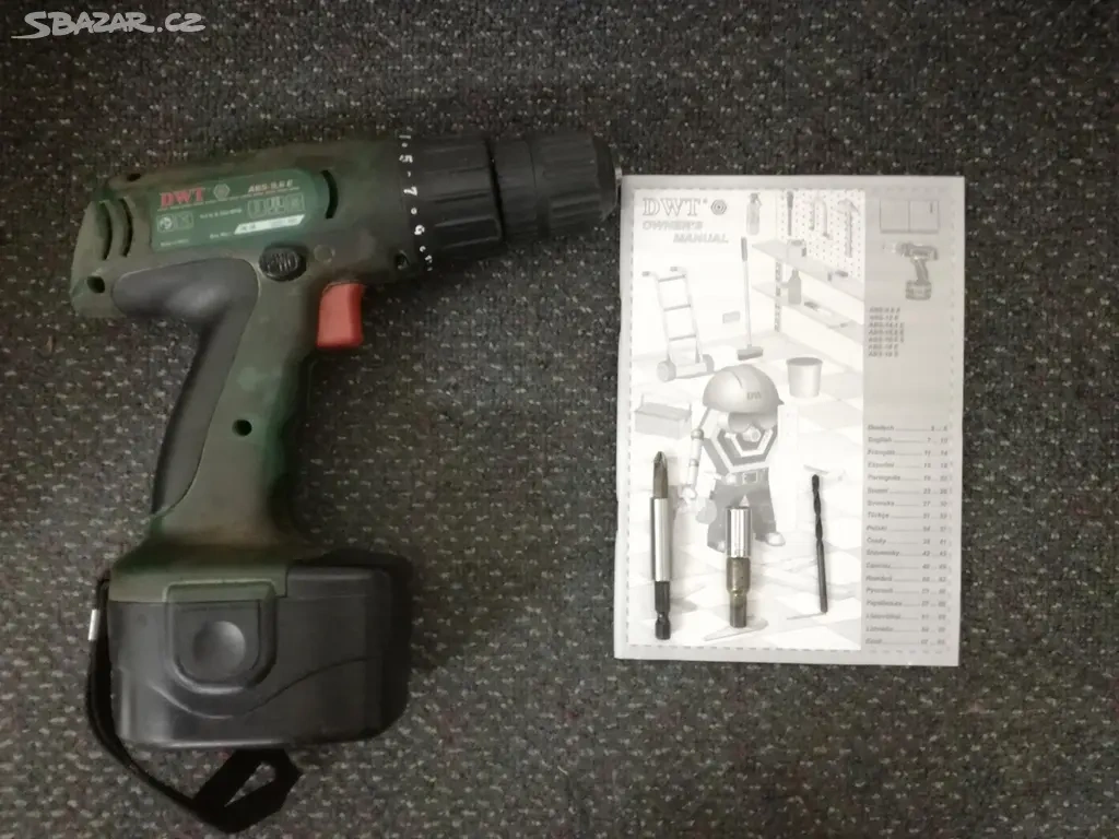 AKU vrtačka/šroubovák DWT ABS-9,6 E - 14