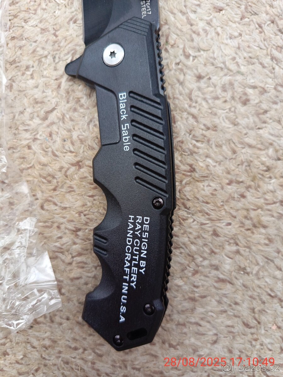 Vystřelovací nůž Black Sable vojenský, lovecký, Survival. - 14