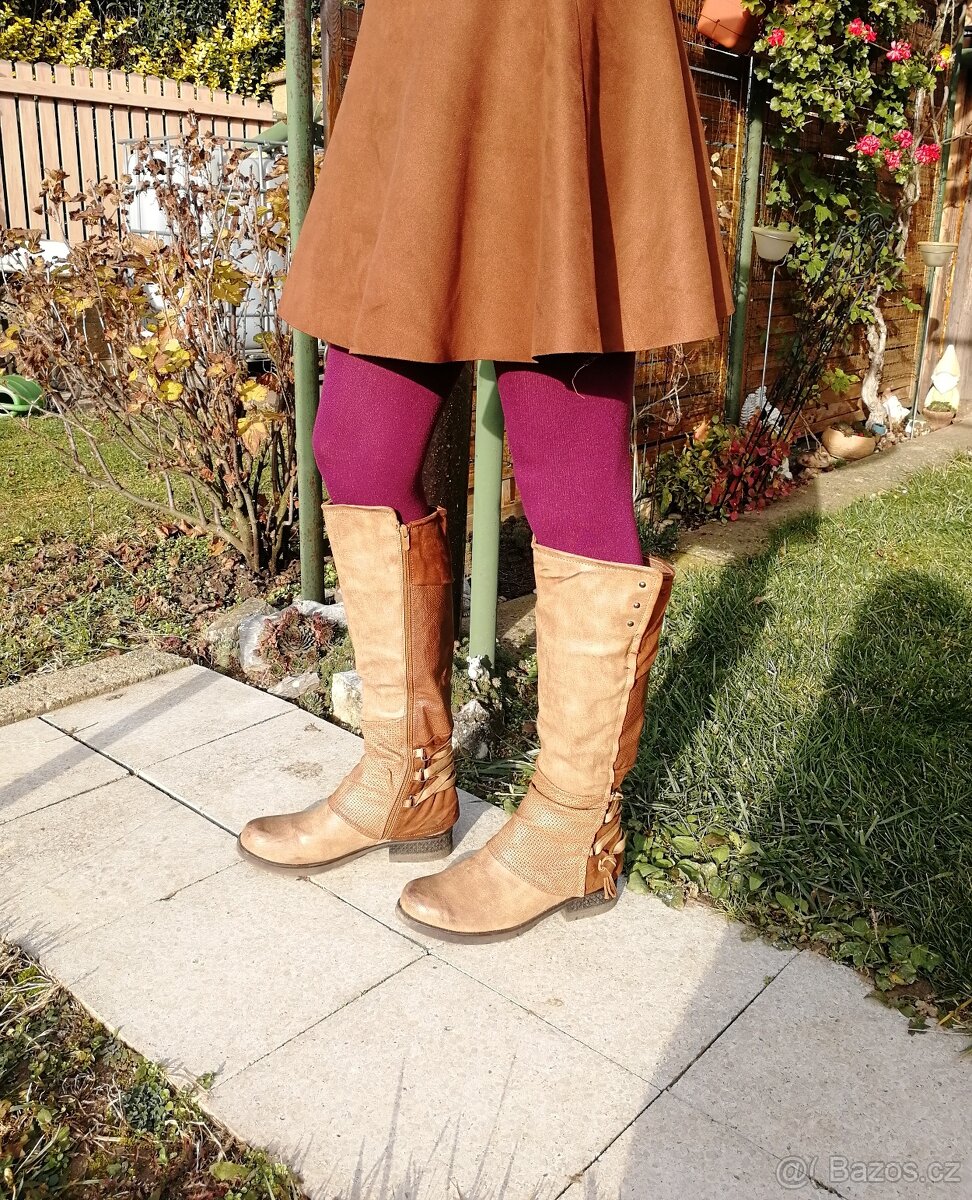 Zimní kozačky 41 hnědé - 14