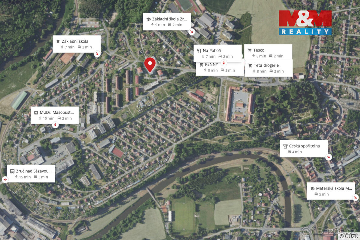 Pronájem bytu 2+1, 46 m², Zruč nad Sázavou, ul. Slunný vrch - 14