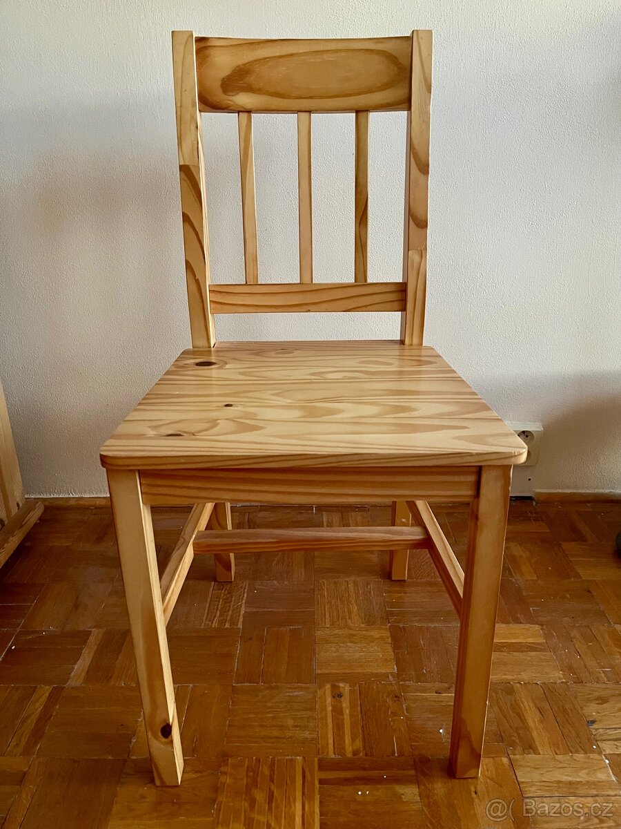 Psací stůl z masivu (borovice) + židle - 14