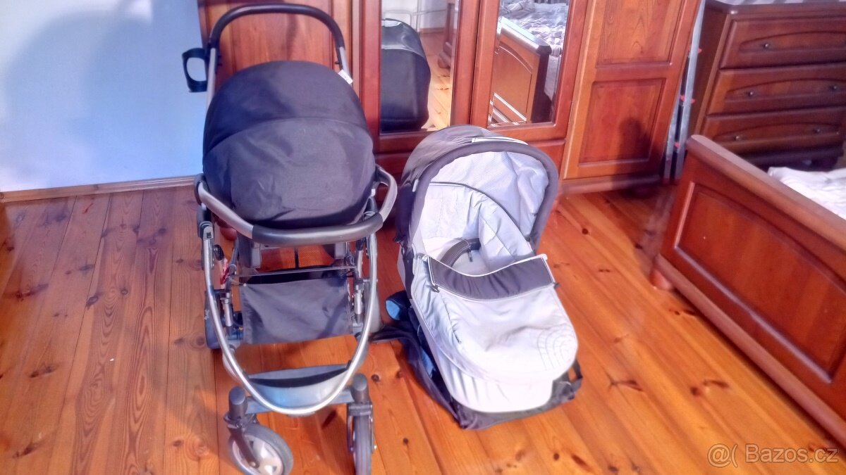 Kočárek 3v1 hluboká korba,sportovní sedačka,autosedacka - 14