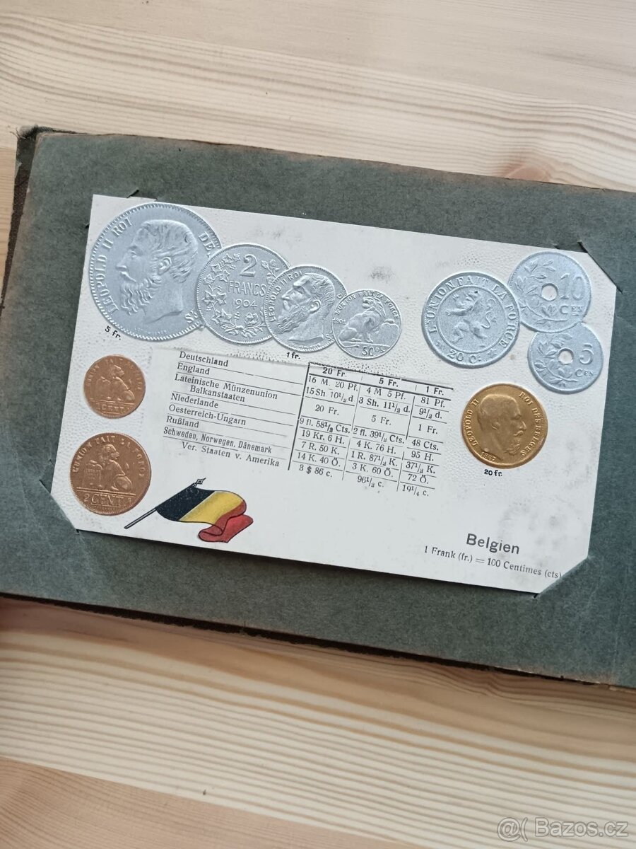 Peníze všech Zemí světa 37 Pohlednic s Mincemi z celého svět - 14