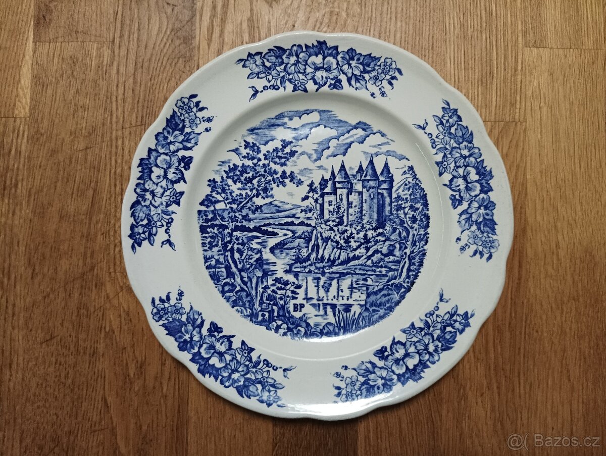 STARÝ PYROBLAN PORCELÁNOVÝ TALÍŘ BRITISH PETROLEUM FRANCE - 14