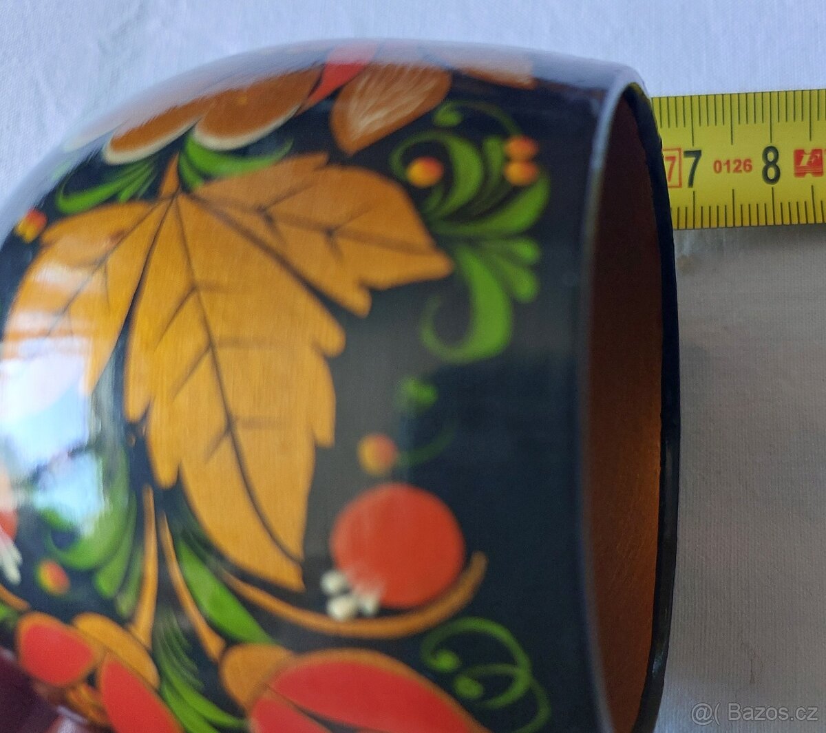 Chochloma - dřevěné ručně vyráběné a zdobené nádobí - 14
