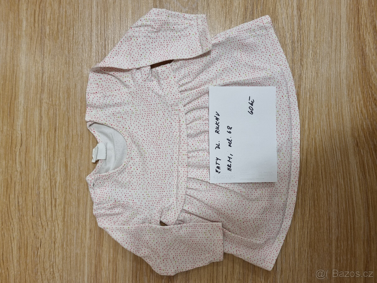 kojenecké body, trička a šaty vel cca 62 - 68 / 3-6 mes - 14