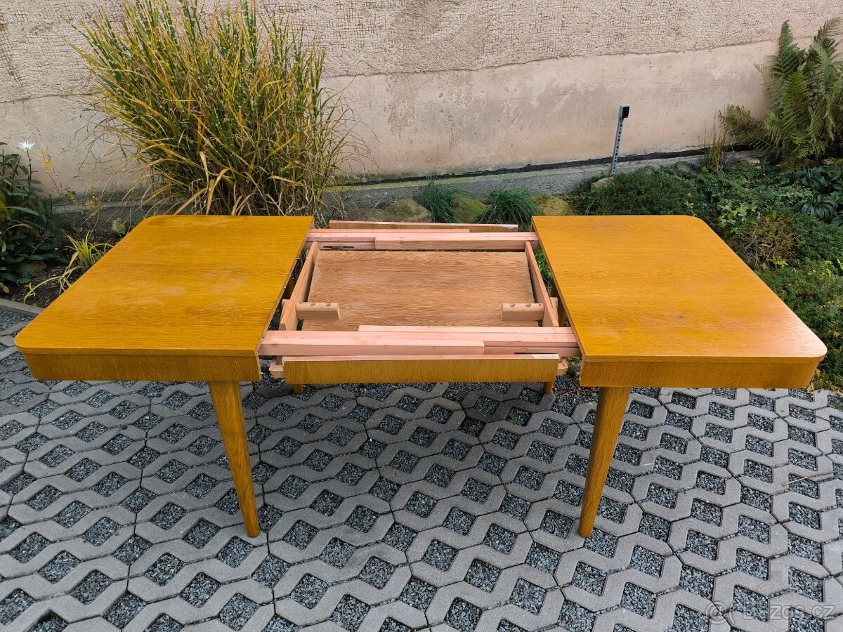 Art Deco jídelní rozkládací stůl Jindřich Halabala - 14