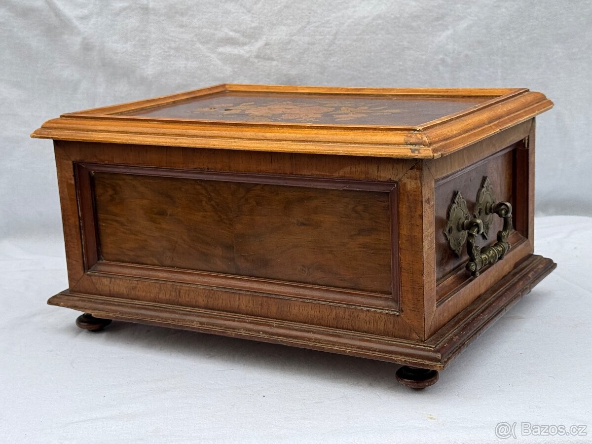 Krásná velice stará šperkovnice Empír - 14