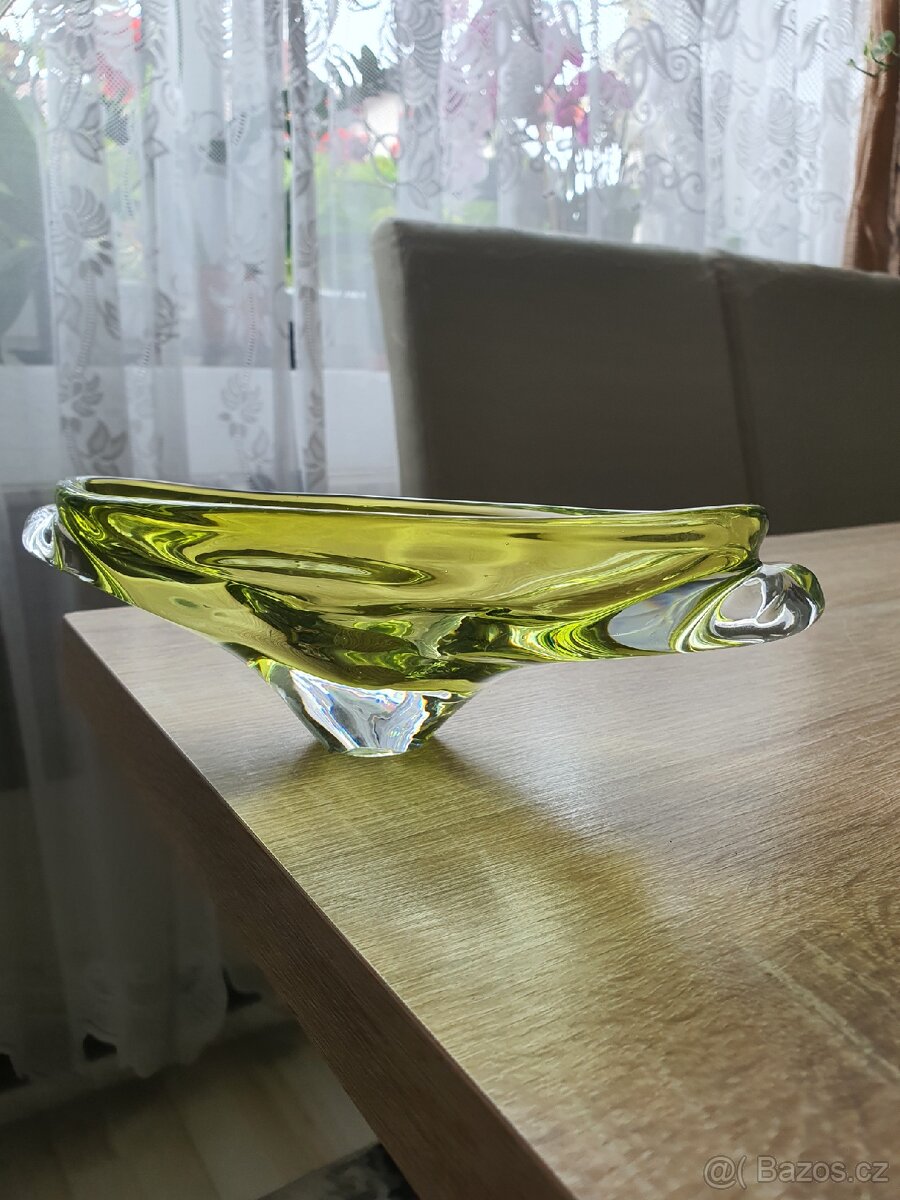 Hutní sklo Žardiniéra, miska - 14