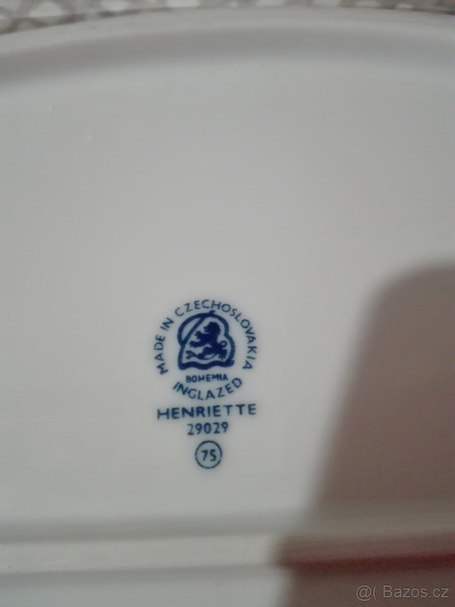 Porcelánové nádobí motiv cibulák zn. foto 12 kusů - 14