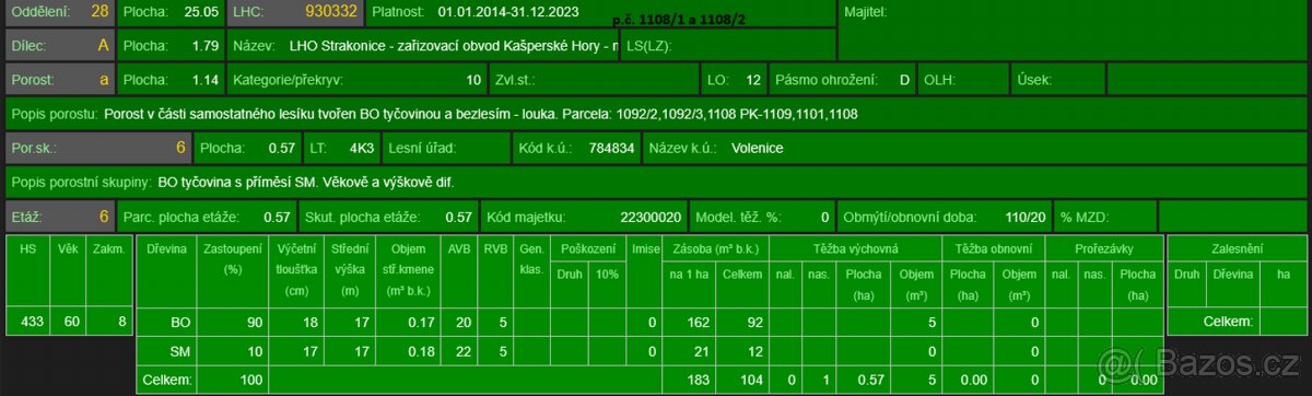 Prodej lesních pozemků v k.ú. Volenice - 14
