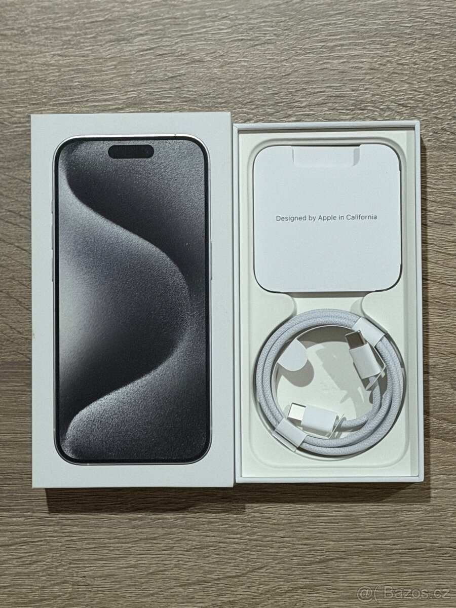 iPhone 15 Pro 128 GB bílý titan v záruční době - 14