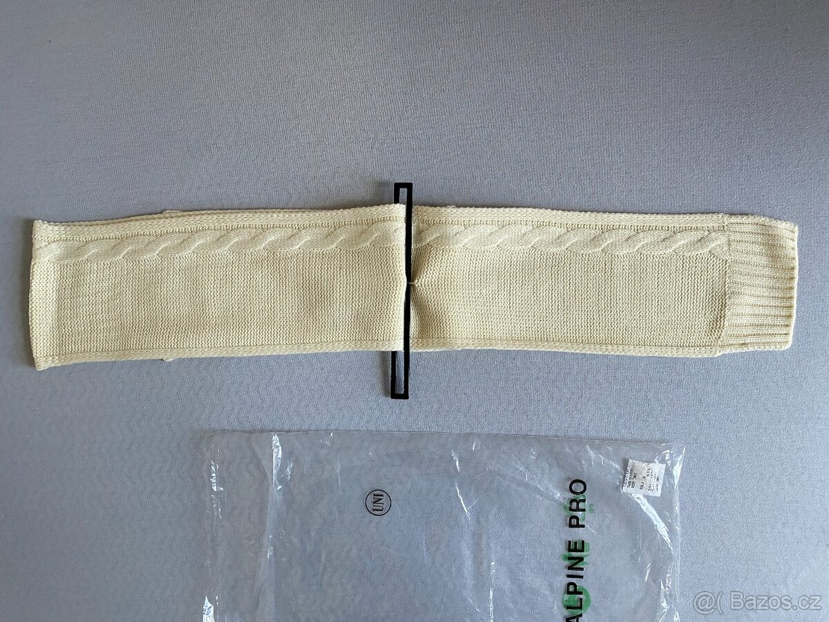 Nová dámská šála Alpine Pro - černá, krémová - akryl - 14