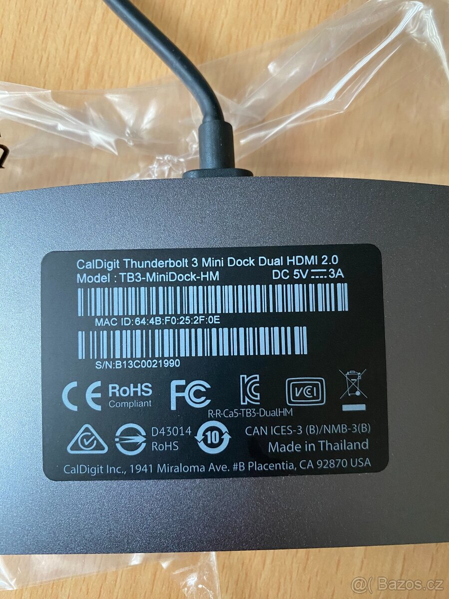 Nová mini dokovací stanice CalDigit Thunderbolt 3 - orig. b. - 14