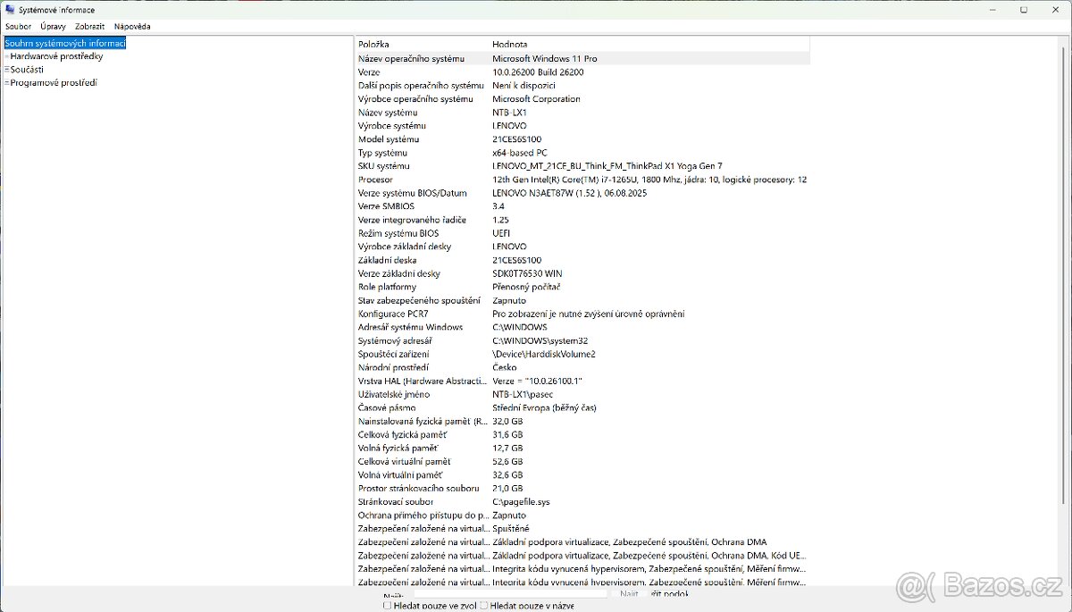 Lenovo Thinkpad X1 Yoga Gen 7 - konvertibilní - 14