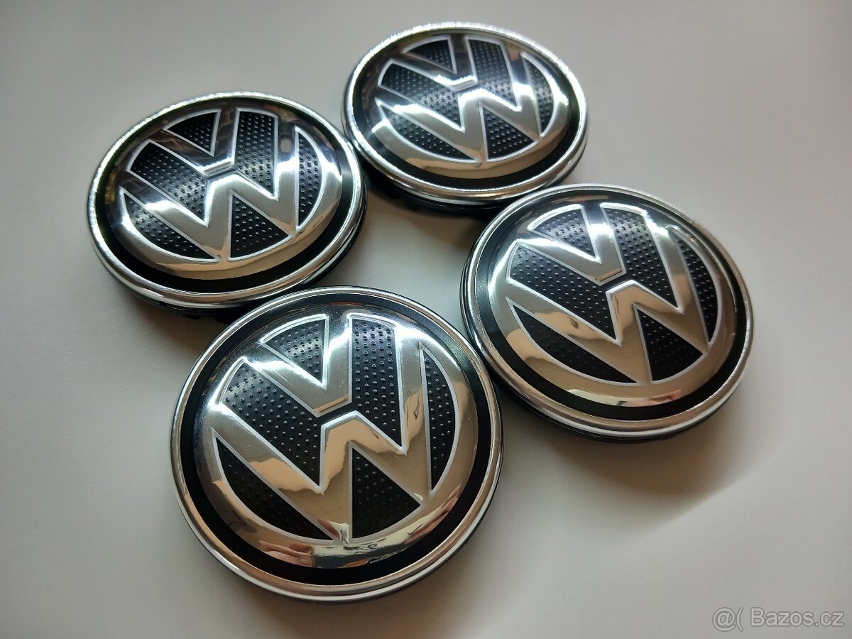 Středové krytky Vw, 56x52mm, struktura logo - 14