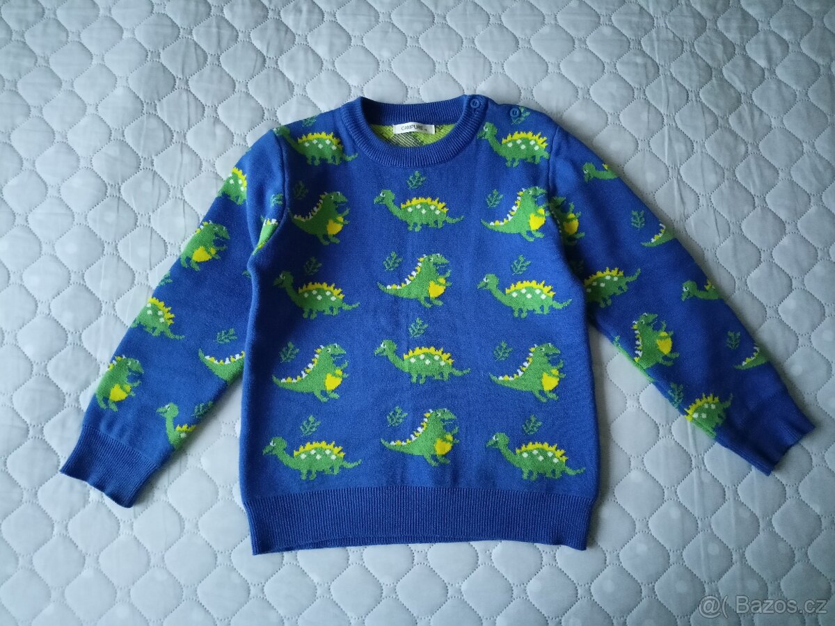Dětský Dino svetr top stav, vel.128 - 14