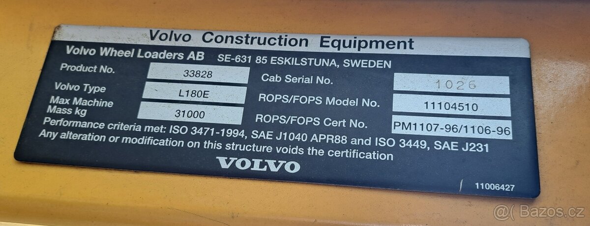 Nakladač VOLVO L180E rv 2002 - 14