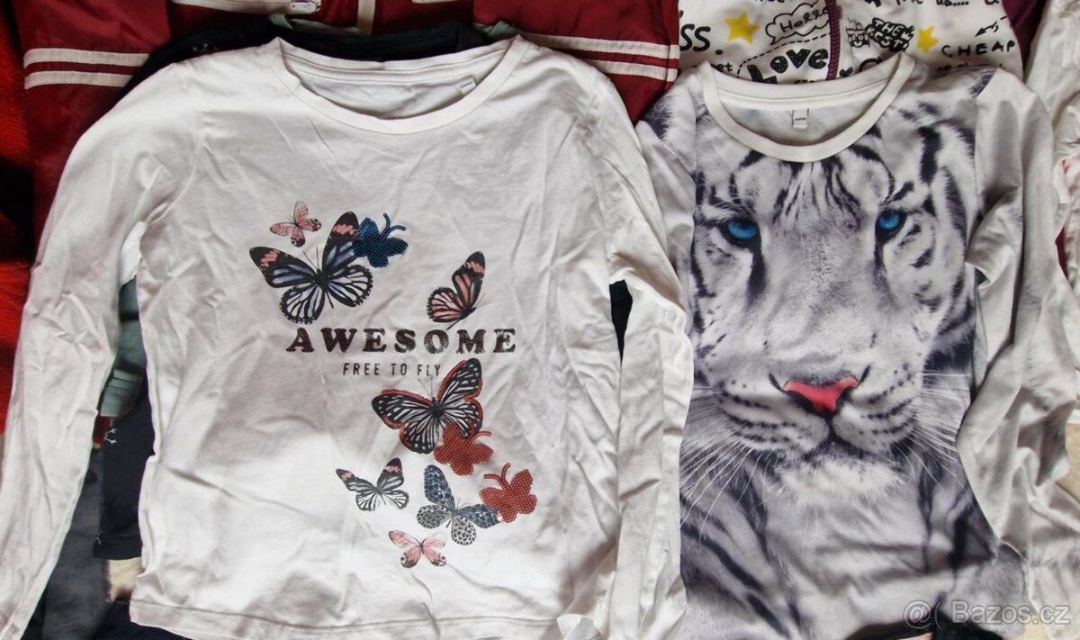 NÁDHERNÉ OBLEČENÍ, KVALITNÍ BAVLNA, VEL 134-140, PC VYSOKÁ - 14