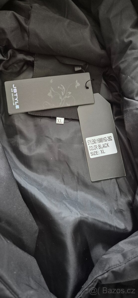 Nový kabát zimní černý v. L - 14