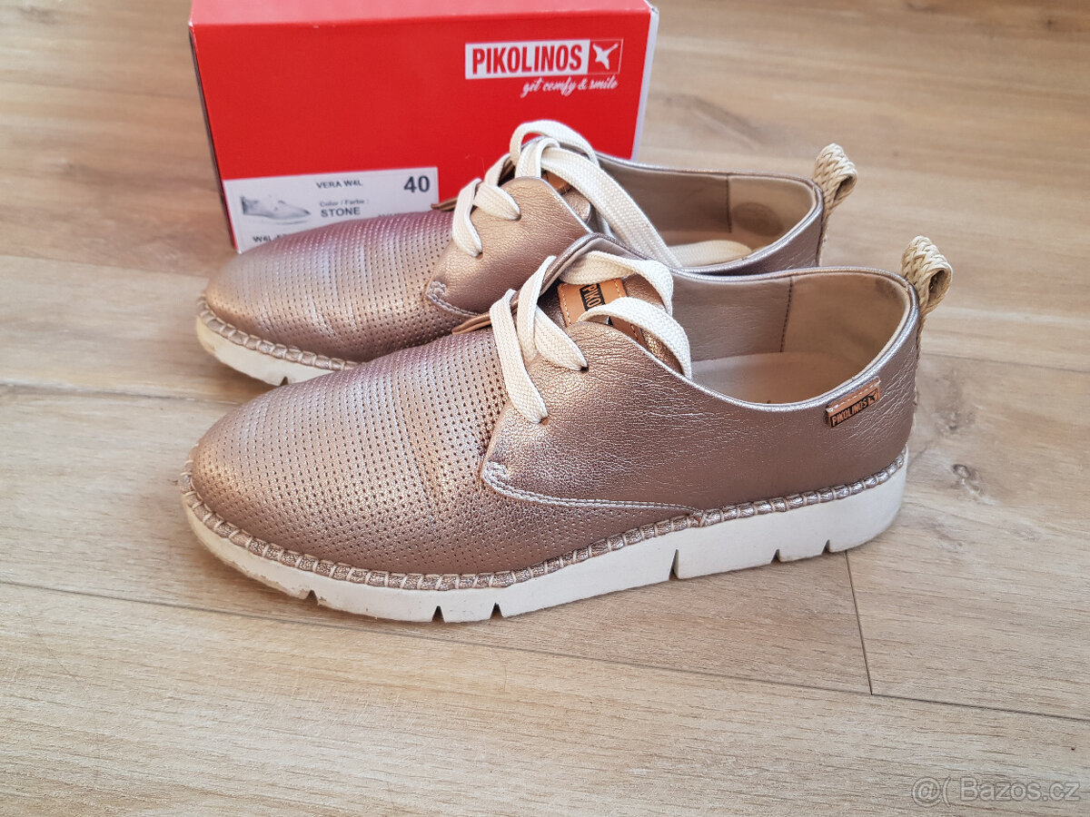 Stříbrné kožené boty PIKOLINOS vel. 40 - 14