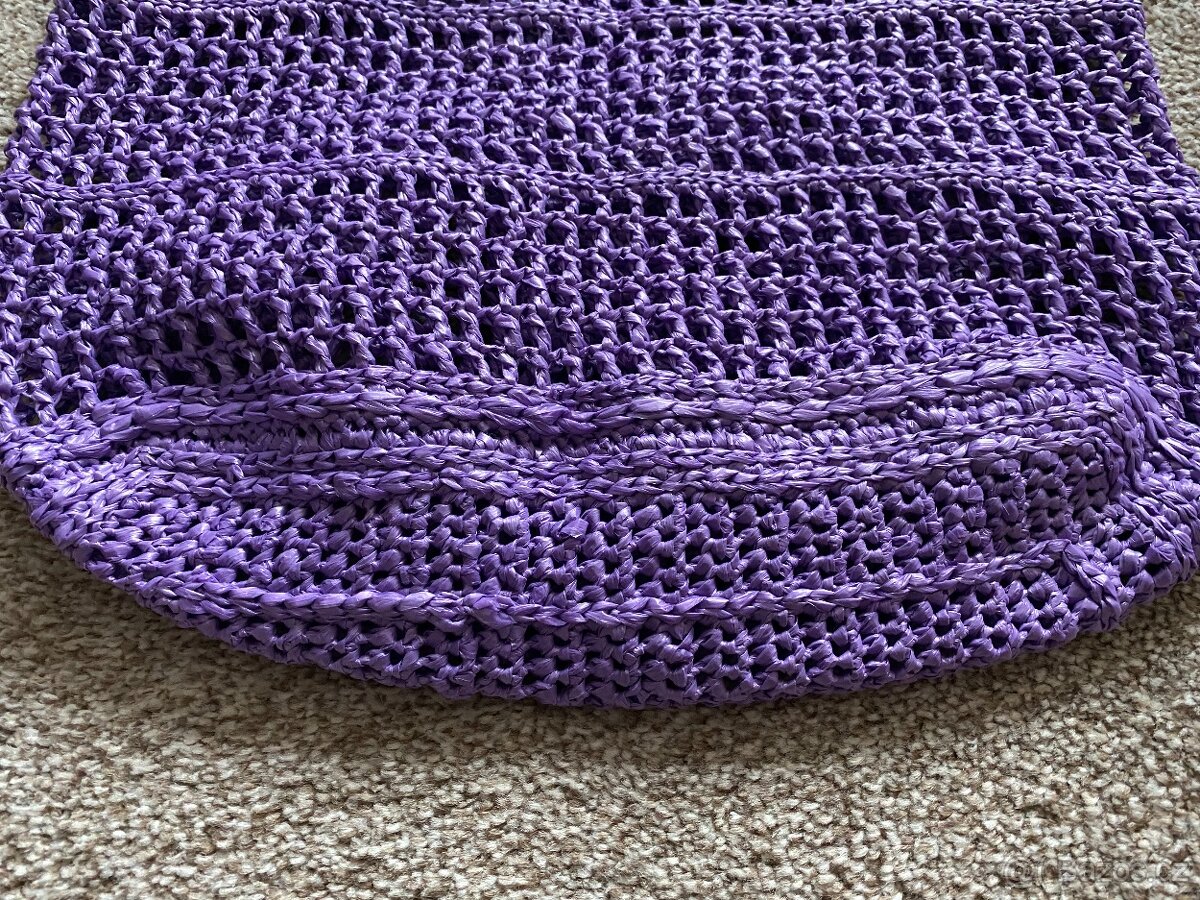 Nové lýkové tašky na knoflíky - červená, fialová - 14