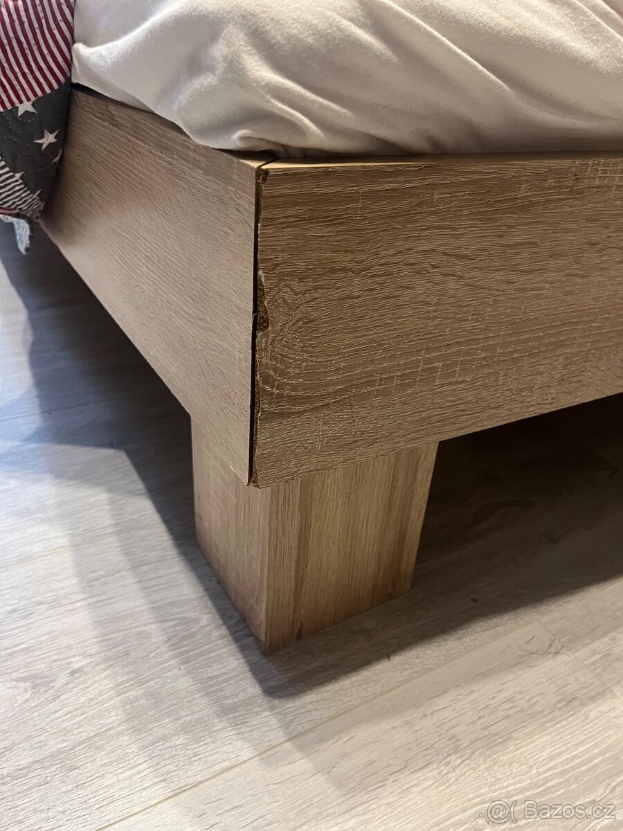 Obývací stěna, postel, noční stolek, komoda, stůl - 14