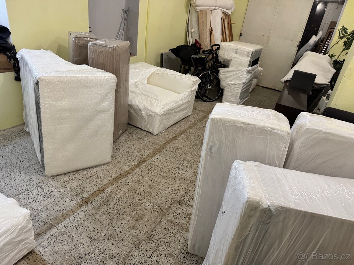 NOVÁ krásná Sedací souprava Sirpio manšetr Béžová - 14