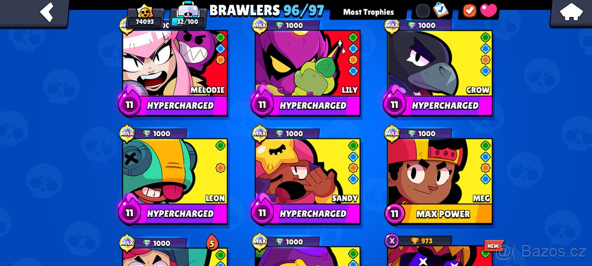 Brawl Stars účet 74k trophy - 14