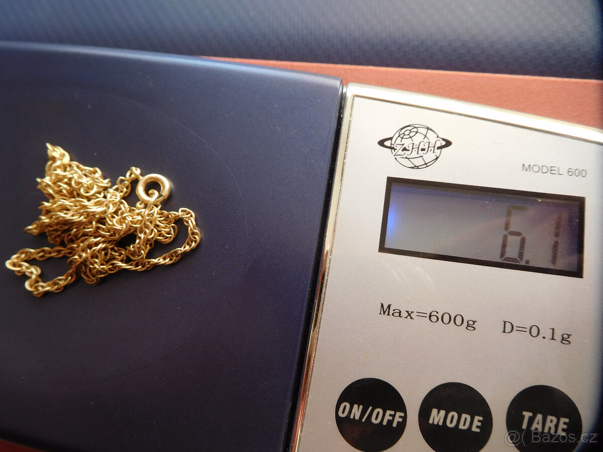 ZLATÝ ŘETÍZEK - NÁHRDELNÍK - 14k - 14