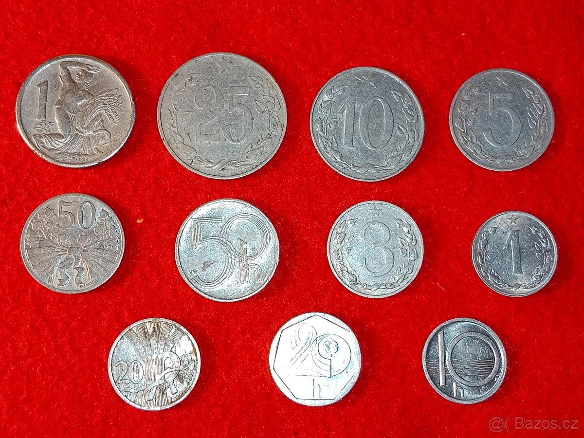 Československé mince 44 ks - vhodné jako dárek - 14