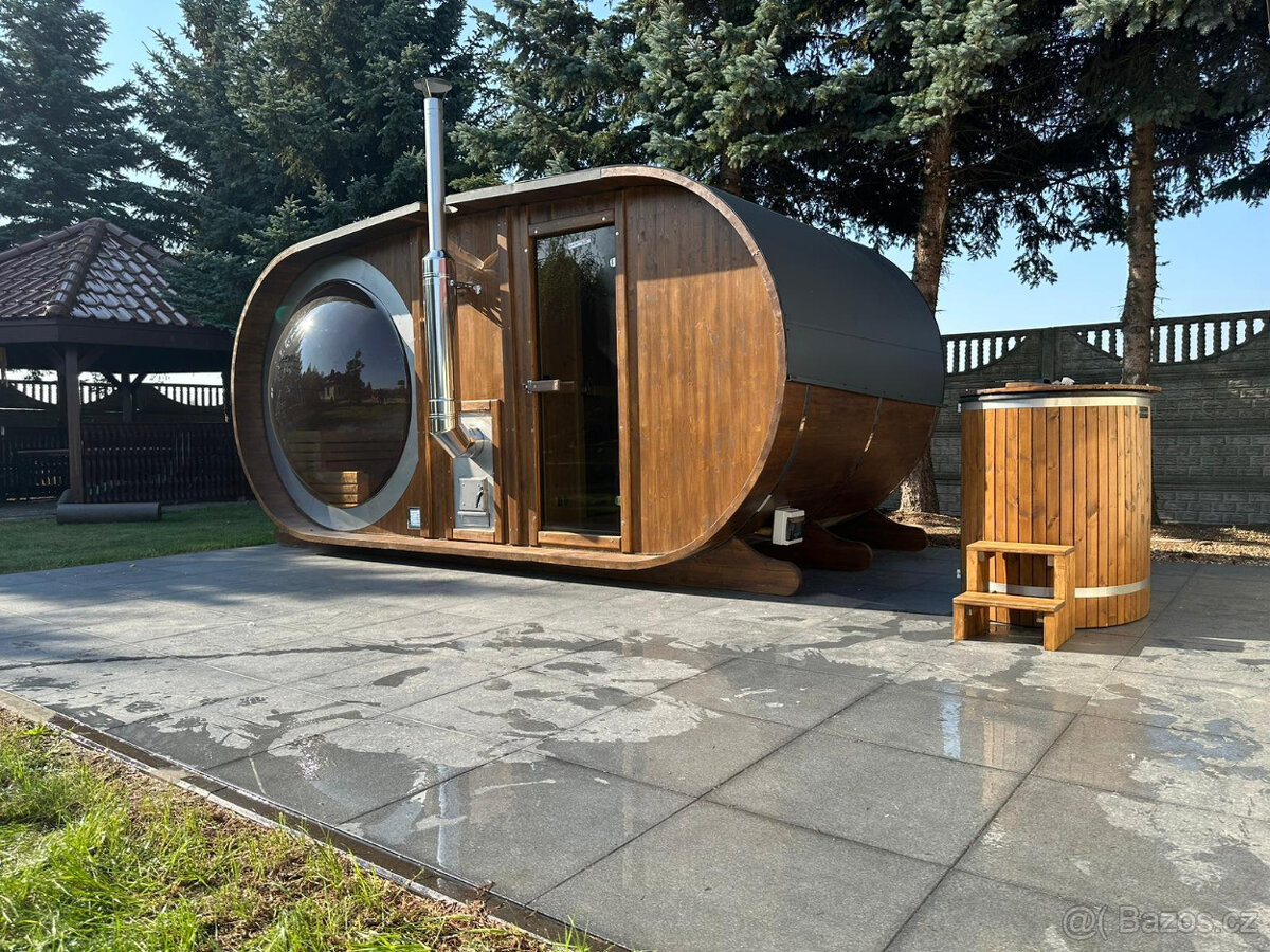 Venkovní Oválná sauna Panorama 5M - 14