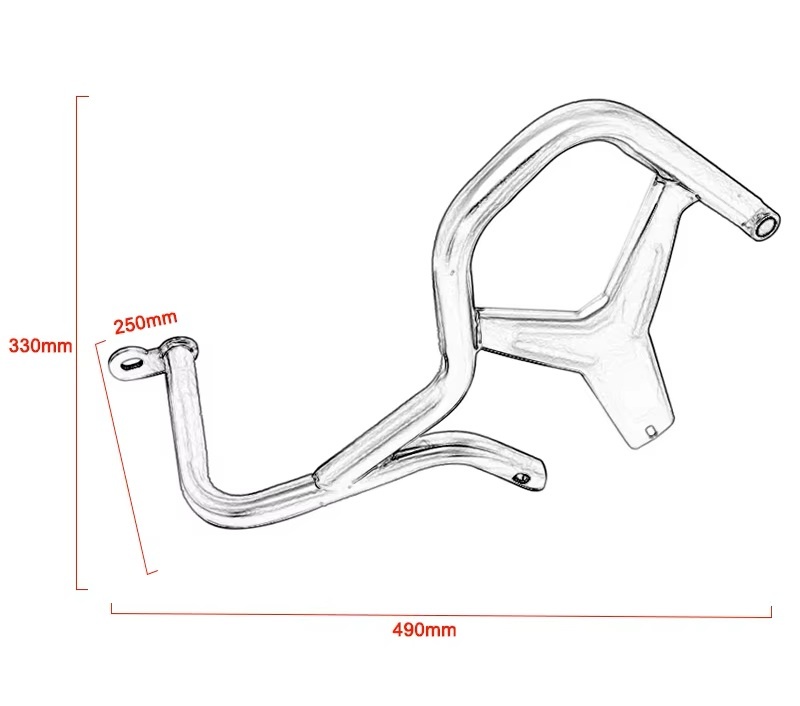 Horní přídavné padací rámy BMW R1200GS Adventure - 14