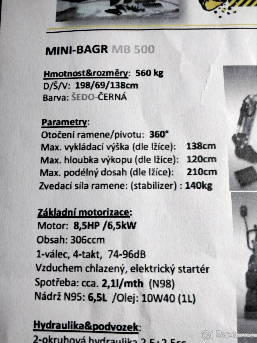 Mini bagr Jansen MB500 - 14