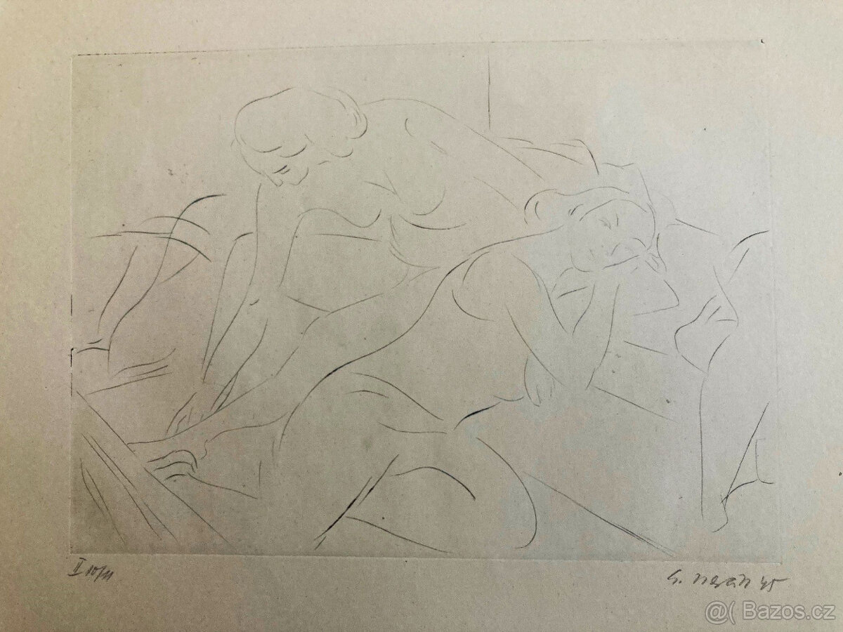 E. Nevan - Odpočívající tanečnice (12 grafík), 1946 - 14