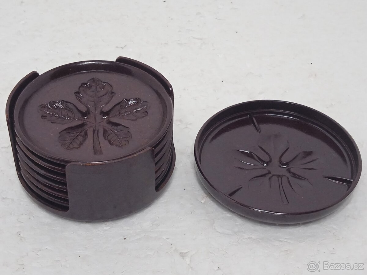 Sada 6 retro bakelitových podtácků ČSSR - 14