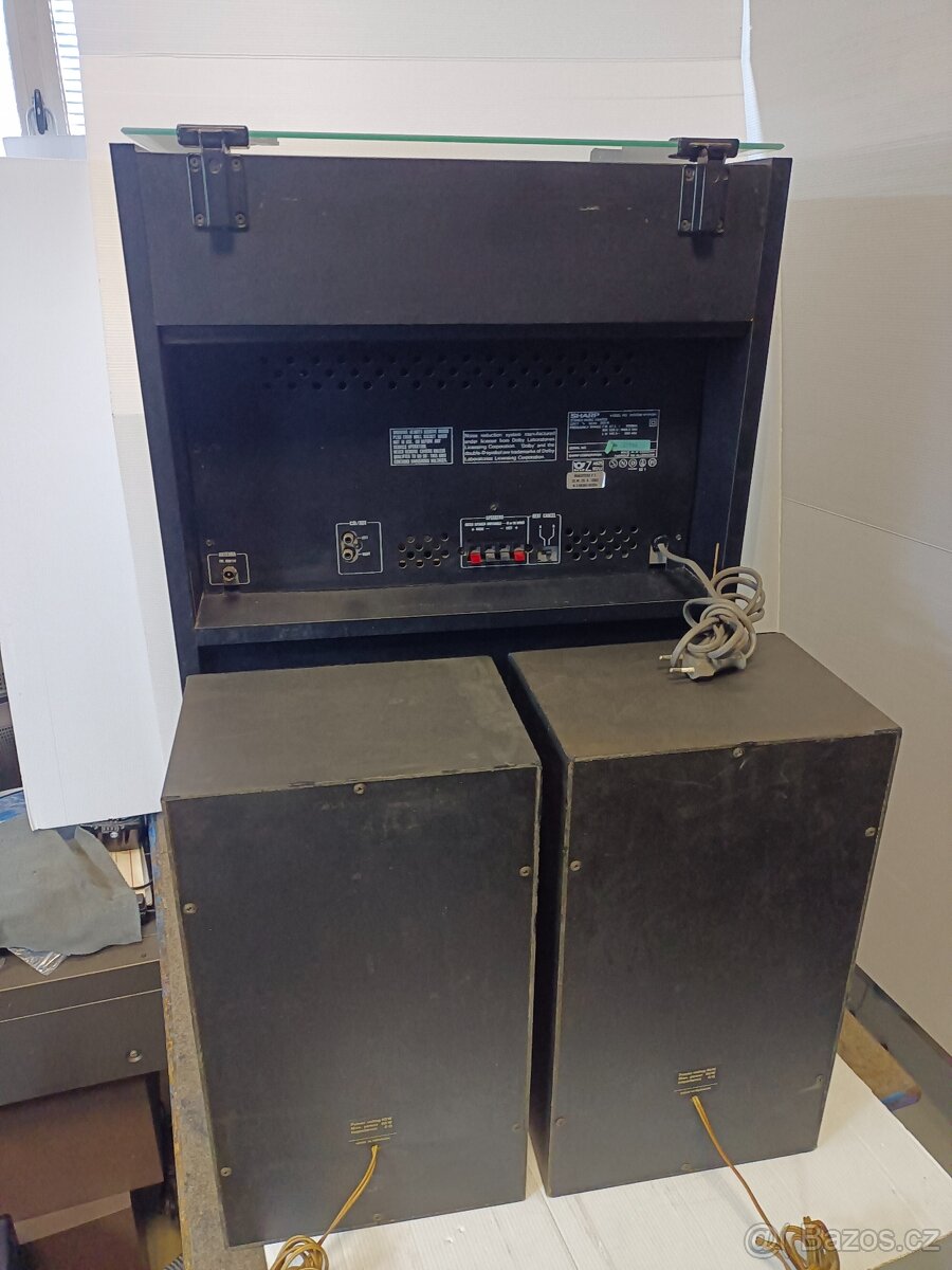 SHARP W11H musik center,věž Gramo,Rádio,Double deck - 14