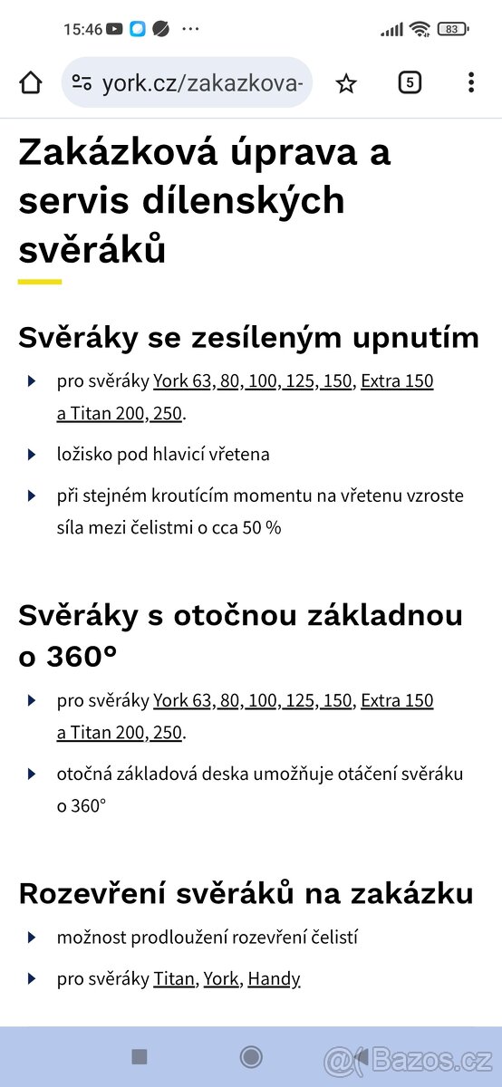 Svěrák York 150L T - 14