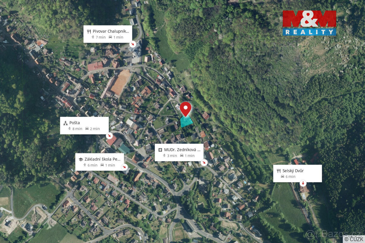 Prodej pozemku k bydlení, 876 m², Perštejn, ul. Nová - 14