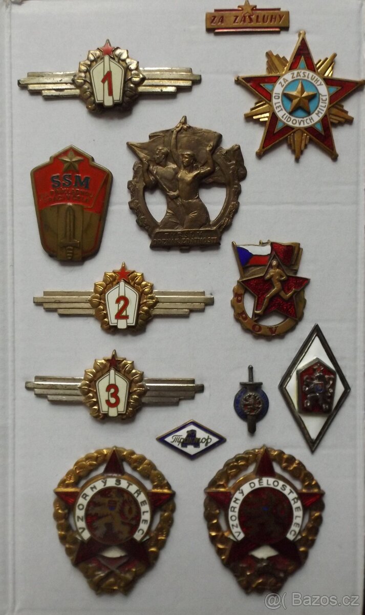 odznaky - různé druhy, sport, armáda, auto moto i jiné - 14