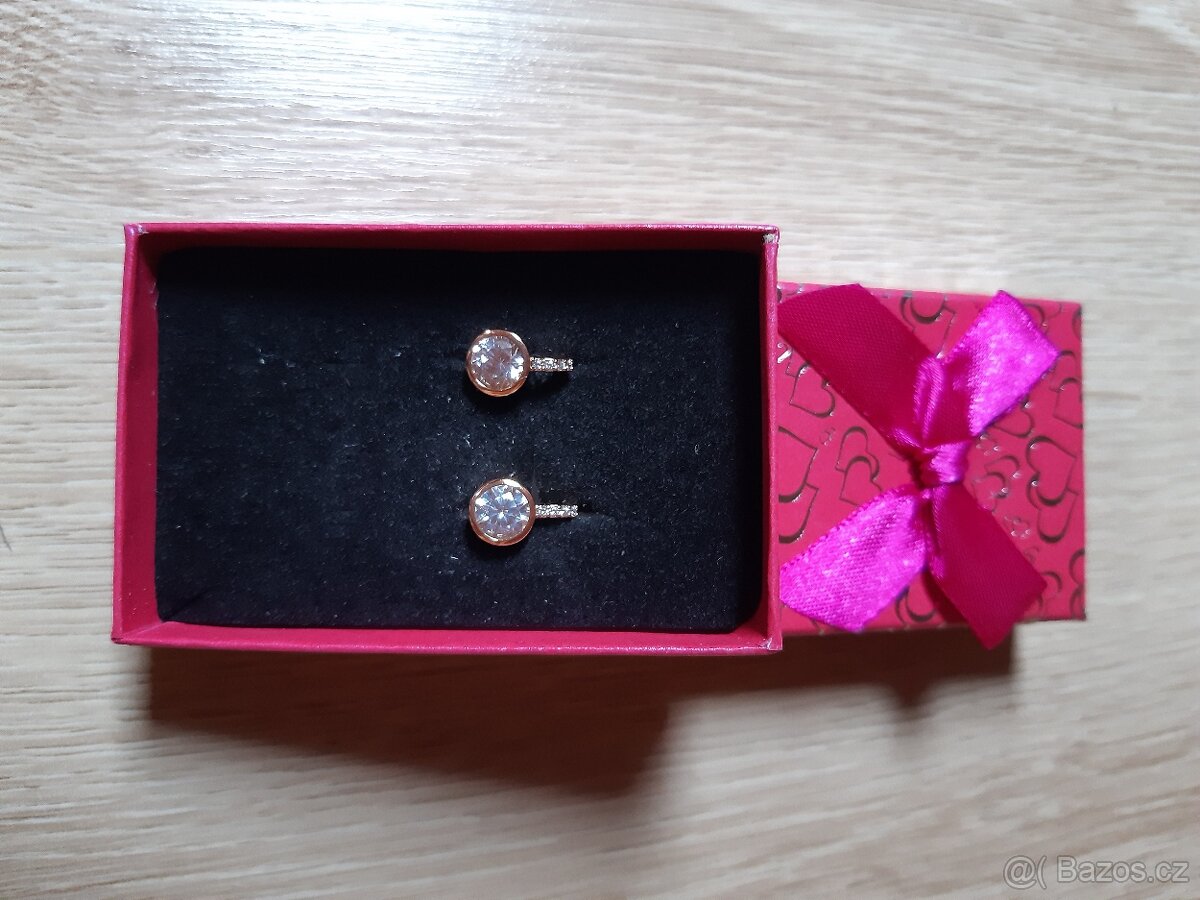 Luxusní pozlacené náušnice - 14