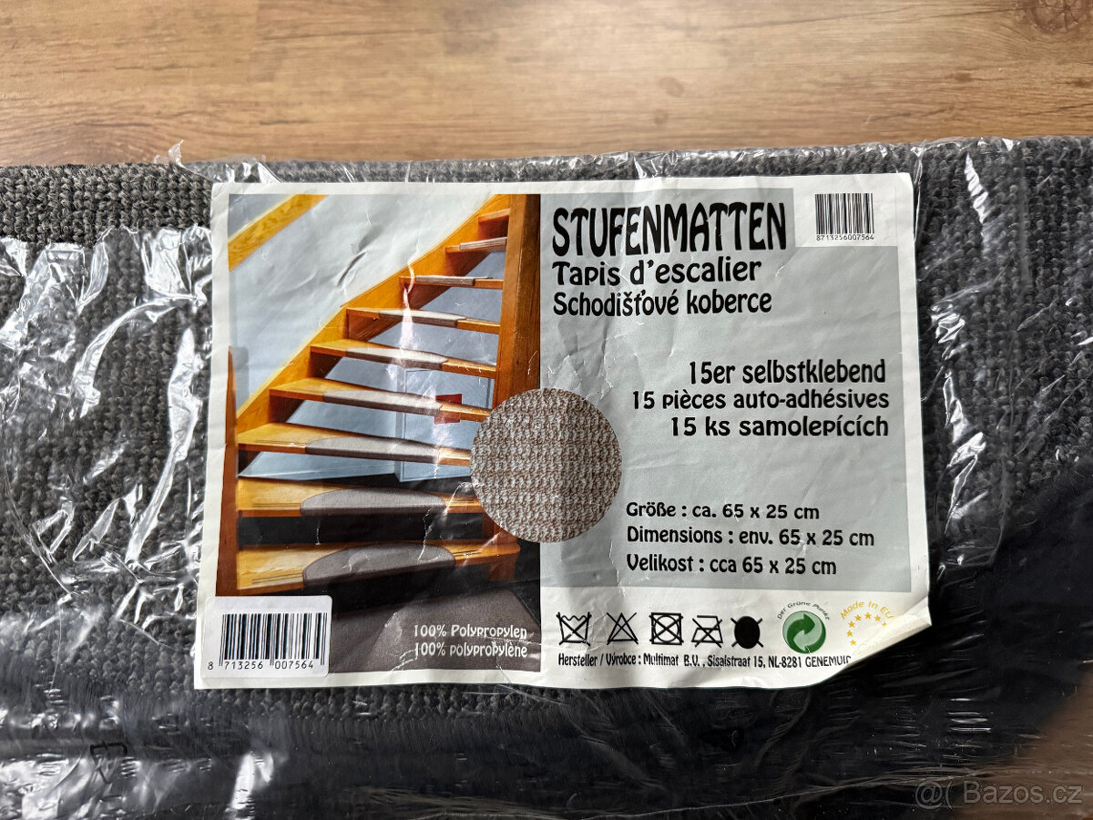 Kobercové nášlapy na schody 15ks - 14