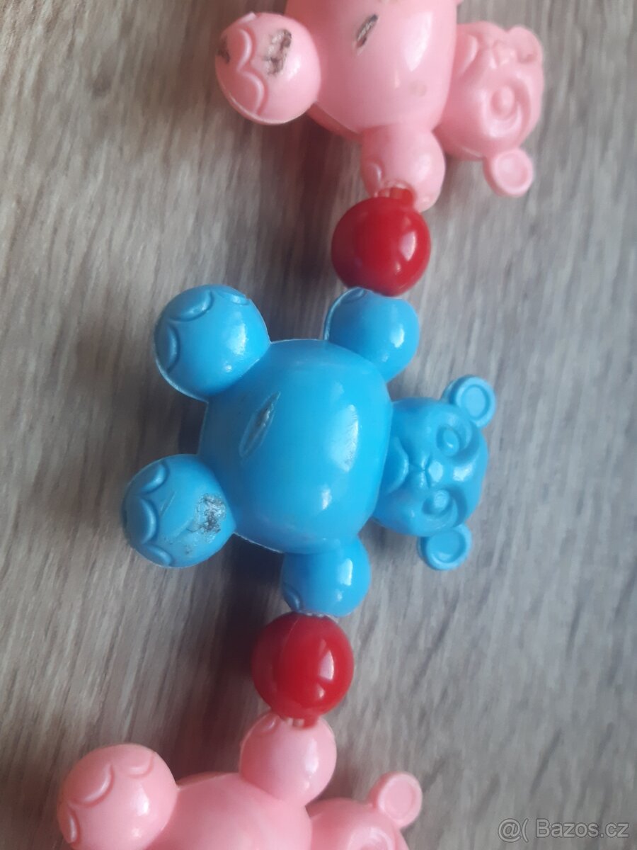 Retro řetěz na kočárek a chrastítko - 14