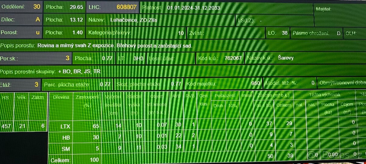 Lesní pozemek Šarovy - 14