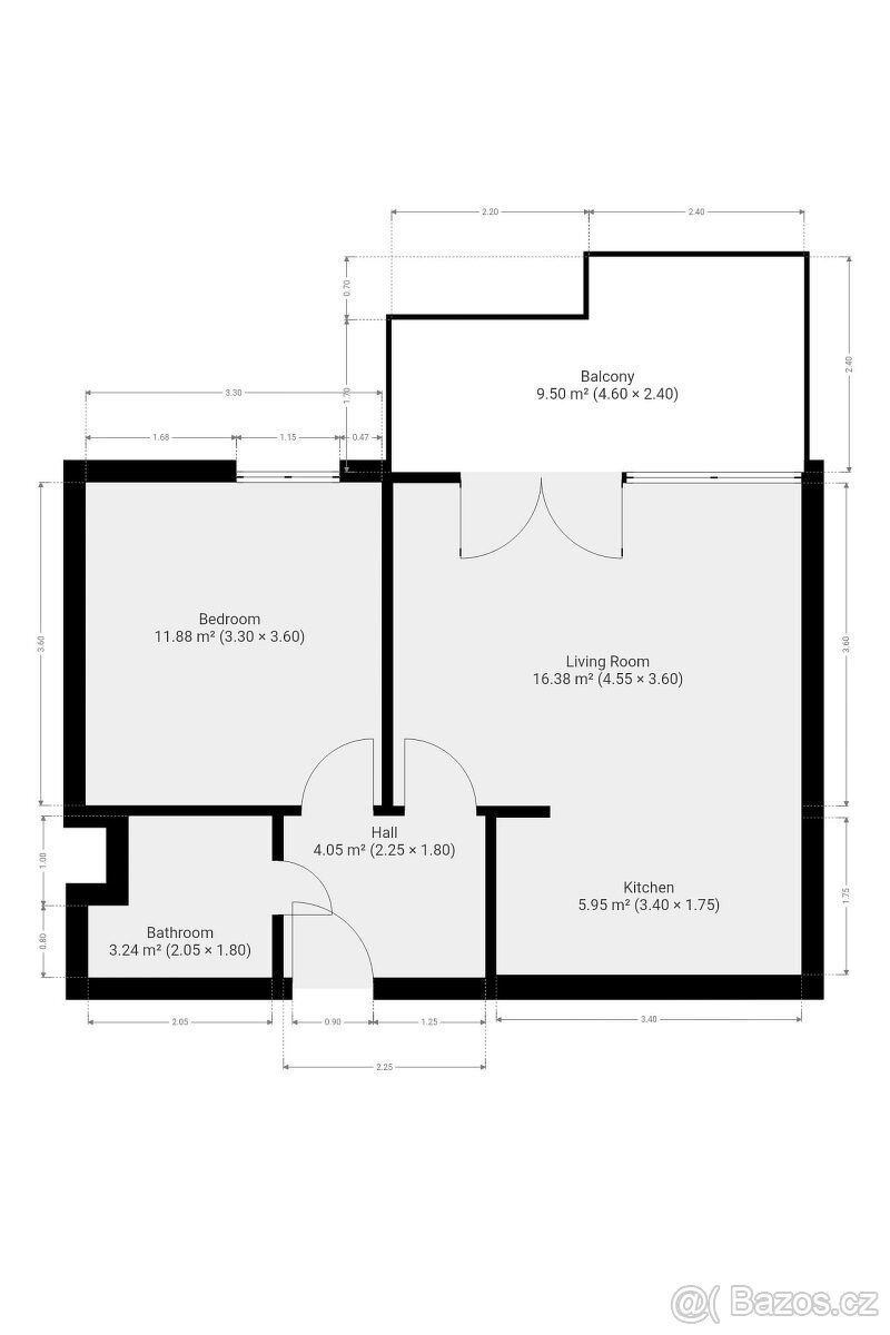 Pronájem bytu 2+kk, Podvinný mlýn, Libeň 23900 Kč/měs, 52 m2 - 14