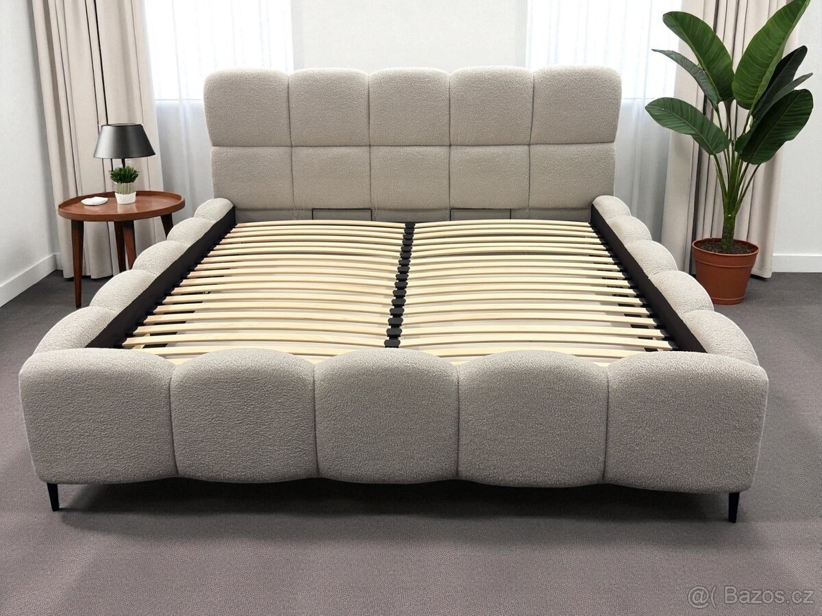 Manželská postel , uplne nový . Šedá | 180x200 , 160x200 | - 14