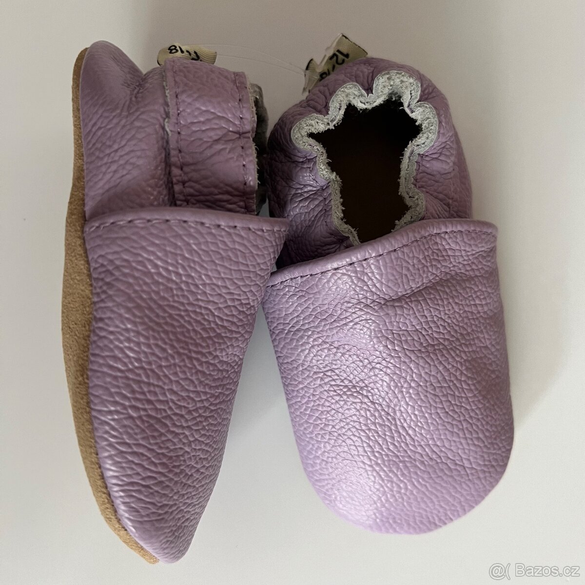 Nové šedé kožené capáčky / boty pro miminko nazouvací - 14