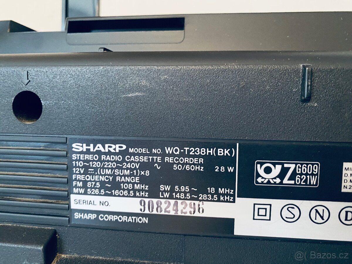 Radiomagnetofon Sharp WQ T238H, rok 1988 - 14