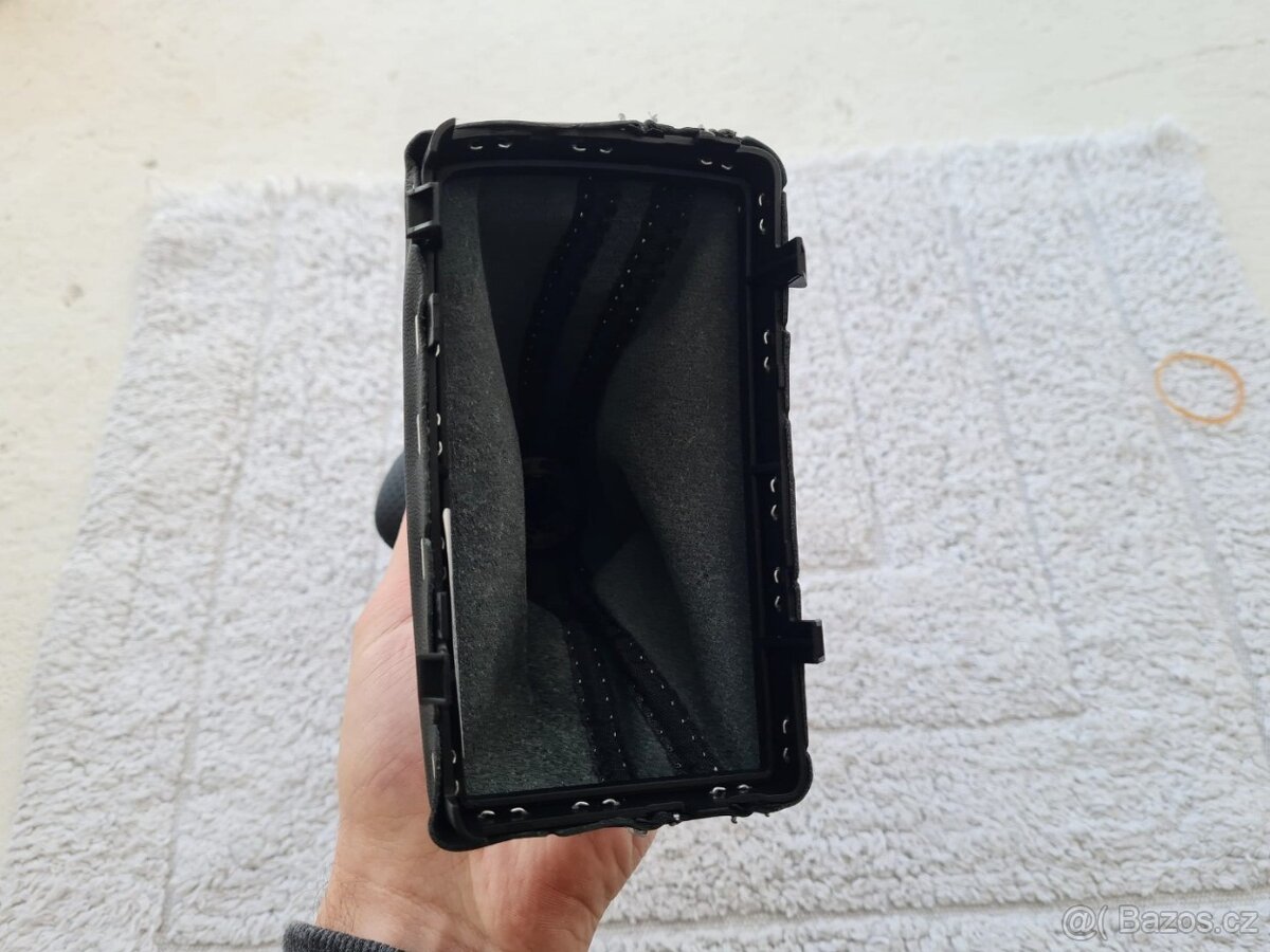 Radiaca páka pre automat AUDI / čierna biela červená nitka - 14