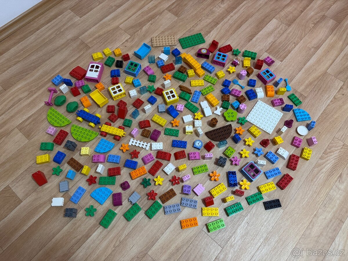 LEGO DUPLO – směs 230 kostek + úložná bedna TOP STAV - 14